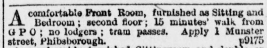 Advertisement from the Freeman's Journal from 8 June 1881.